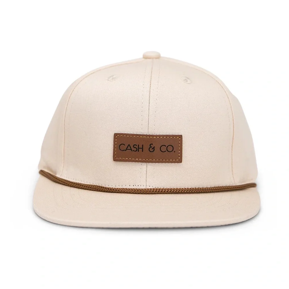 Cash & Co Butter Snapback Hat S/M Cream Brown Trucker Baseball Cap Unisex